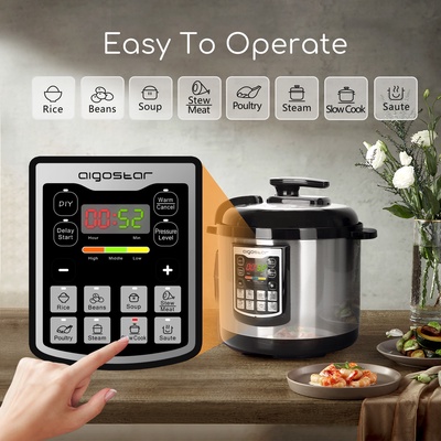 Olla a Presi�n Inteligente y Multifuncional Aigostar